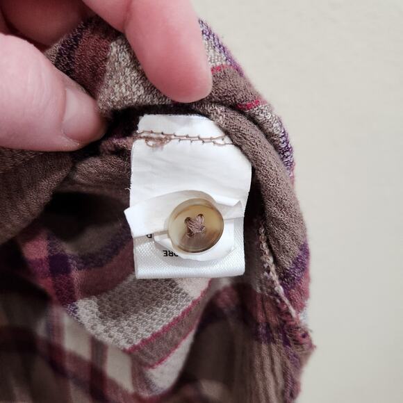 Sonoma Long Sleeve Flannel Plaid Collared Shirts Pullover Brown Red Size XXL - Picture 8 of 12